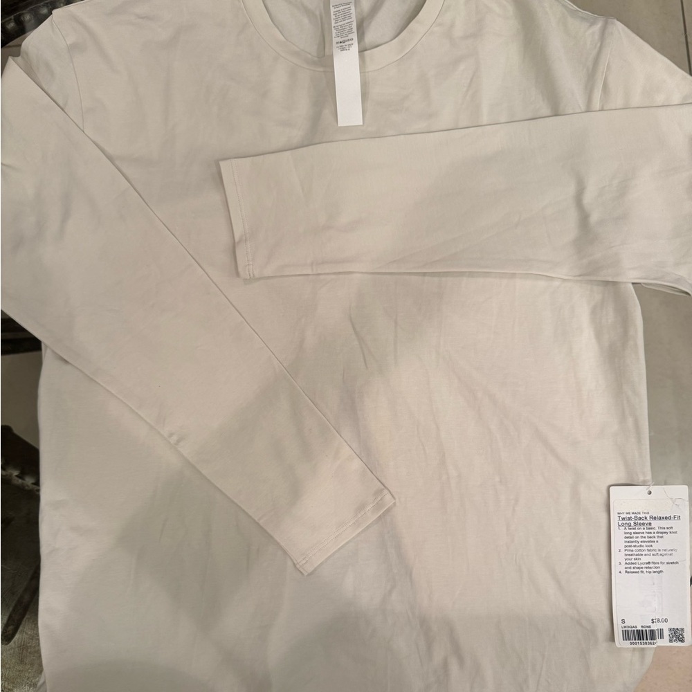 Lululemon Athletica White Long Sleeve Tee